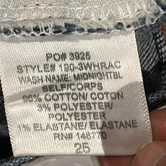 Re/Done Originals High Rise Ankle Crop Midnight Blue - Picture 13 of 15